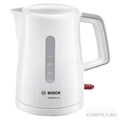 BOSCH TWK3A051 Чайник,1 л, 2400Вт, белый