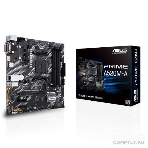 Asus PRIME A520M-A RTL Soc-AM4 AMD A520 4xDDR4 mATX AC97 8ch7.1 GbLAN RAIDVGADVIHDMI