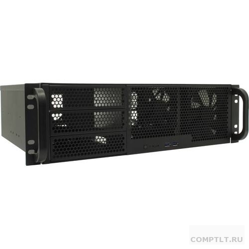 Procase RM338-B-0 Корпус 3U server case,3x5.258HDD,черный,без блока питания,глубина 380мм, MB CEB 12"x10.5"