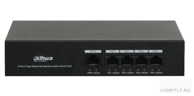EZ-IP EZ-354ET-36 4 портовый РоЕ коммутатор неуправляемый 4 x10/100 Base-TPoE 1 x10/100 Base-T UplinkIEEE802.3at/IEEE802,3af РОЕ 36 Вт