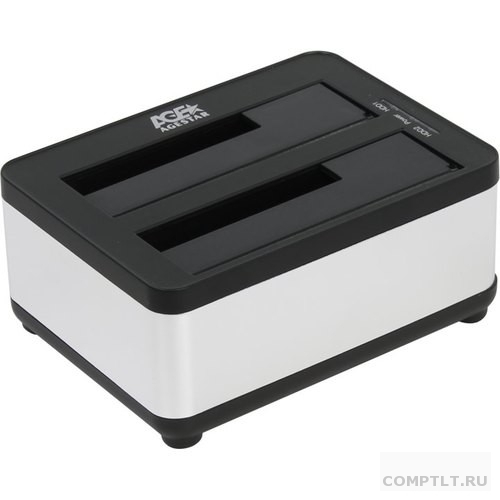 AgeStar 3UBT8 SILVER Док станция для HDD 2.5"/3.5" SATA clone, USB3.0, пластикалюминий, серебристый,