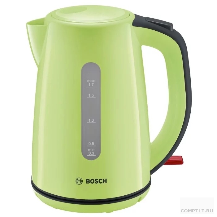 BOSCH TWK7506 Чайник электрический 1.7л. 2200Вт зеленый/черный корпус пластик