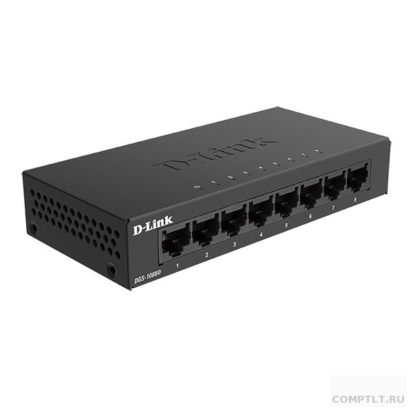 D-Link DGS-1008D/K2A Неуправляемый коммутатор с 8 портами 10/100/1000 Base-T и функцией энергосбережения