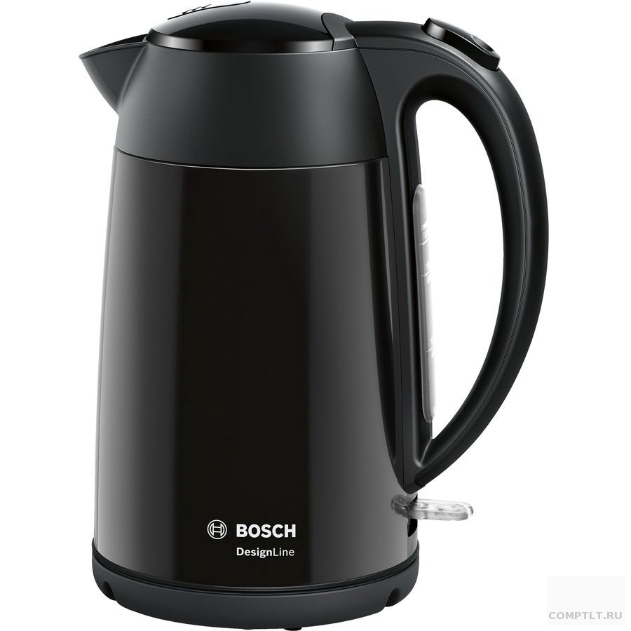 Чайник электрический Bosch TWK3P423 1.7л. 2400Вт черный корпус нержавеющая сталь