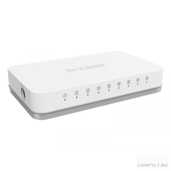 D-Link DGS-1008A/F1A Неуправляемый коммутатор с 8 портами 10/100/1000 Base-T и функцией энергосбережения