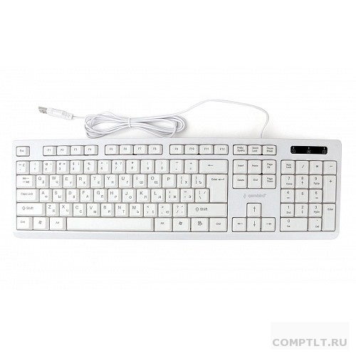 Клавиатура Gembird KB-8355U,USB,белый, 104 клавиши, кабель 1,85м