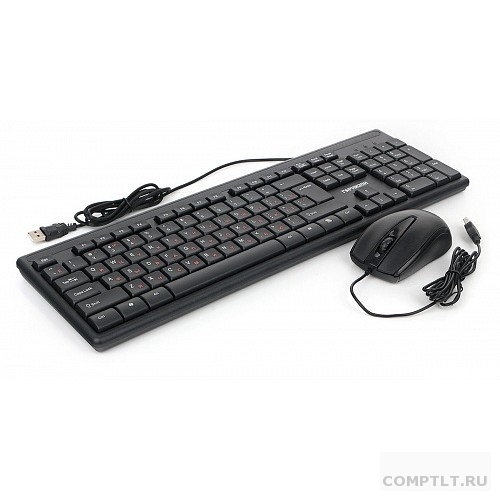 Гарнизон Комплект клавиатура  мышь GKS-126 проводной, черный, 1,5 м, 104 кл, 2 кл  колесо-кнопка, 100DPI