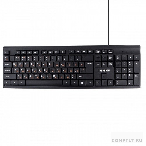 Гарнизон Клавиатура GK-130, USB, черный, 104 кл, кабель 1.5м