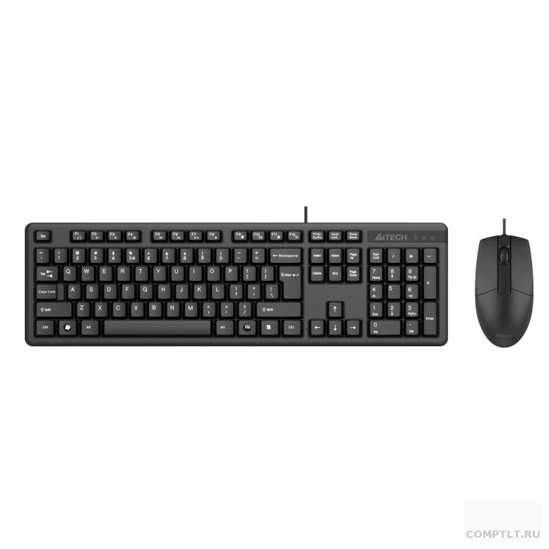 Клавиатура  мышь A4Tech KK-3330S клавчерный мышьчерный USB 1530250