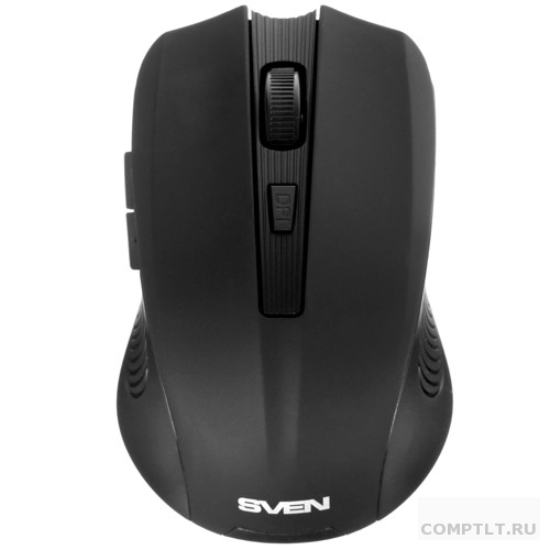 Беспроводная мышь Sven RX-350W чёрная 51кл. 600-1400DPI, SoftTouch, блист