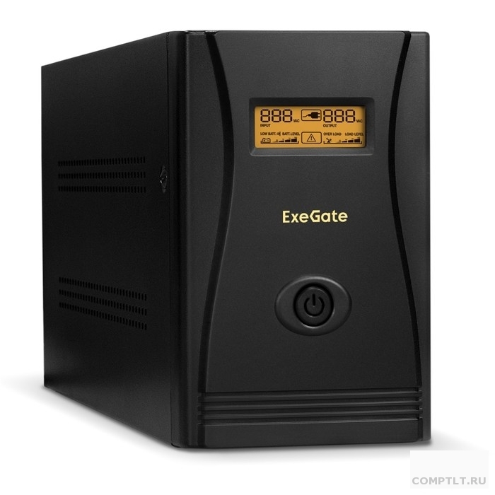 Exegate EP285512RUS ИБП ExeGate SpecialPro Smart LLB-1600.LCD.AVR.EURO.RJ 1600VA/950W, LCD, AVR, 4 евророзетки, RJ45/11, Black