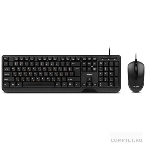 Набор клавиатура мышь Sven KB-S320C черный 104 кл., 1000DPI, 21кл.