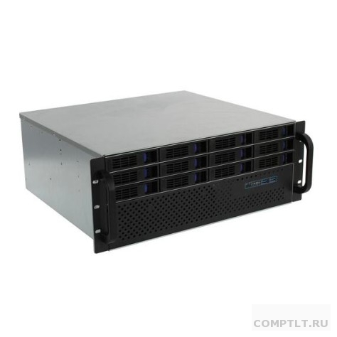 Procase ES412XS-SATA3-B-0 Корпус 4U Rack server case 12 SATA3/SAS 12Gb hotswap HDD, черный, без блока питания, глубина 400мм, MB 12"x13"