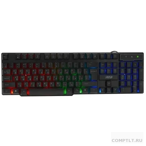 Игровая клавиатура HIPER KG101 Lagoon Мебранная, 104к, кабель 1.5м, подсветка, USB