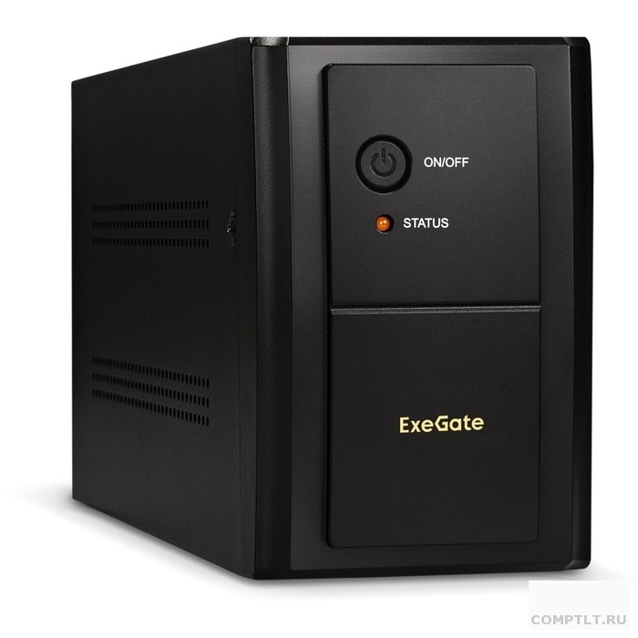 Exegate EX292609RUS ИБП ExeGate SpecialPro UNB-2000.LED.AVR.2SH.RJ.USB 2000VA/1200W, LED, AVR,2Schuko, RJ45/11, USB, металлический корпус, Black