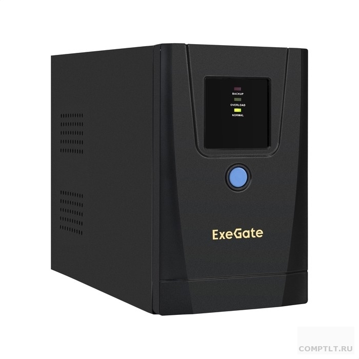 Exegate EX292777RUS ИБП ExeGate SpecialPro UNB-900.LED.AVR.1SH.2C13 900VA/500W, LED, AVR,1Schuko2C13, металлический корпус, Black