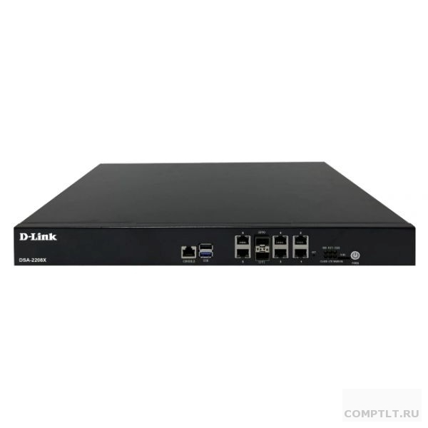 D-Link DSA-2208X/A1A Сервисный маршрутизатор с 6 настраиваемыми портами 10/100/1000Base-T и 2 портами 10GBase-X SFP