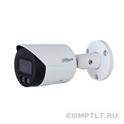 DAHUA DH-IPC-HFW2249SP-S-LED-0360B Уличная цилиндрическая IP-видеокамера Full-color с ИИ 2Мп, 1/2.8 CMOS, объектив 3.6мм, видеоаналитика, LED до 30м, IP67, корпус металл